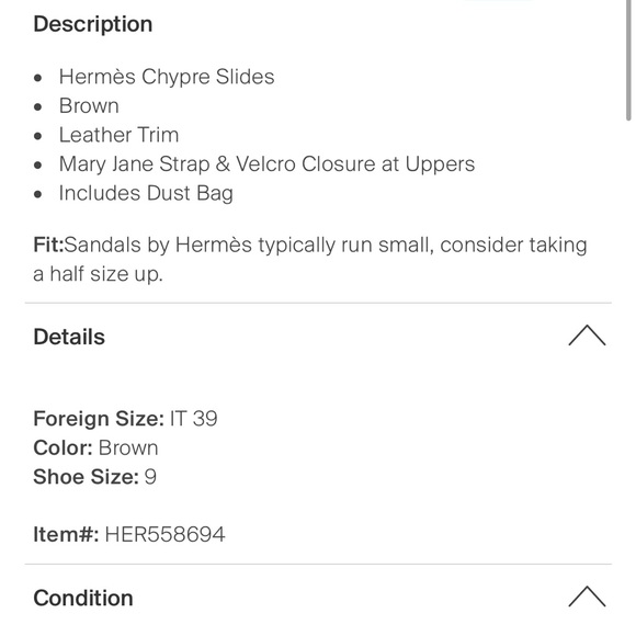 Hermes Chypre Sandals gold and Jean 39 - Picture 6 of 8